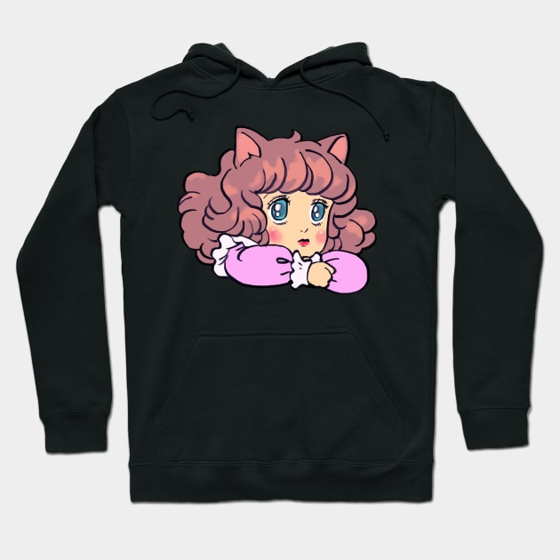 I draw chibi neko looking up / the star of cottonland Hoodie by mudwizard